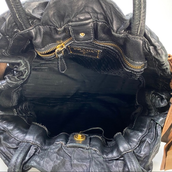 Prada Shoulder Bag Bicolor Side Ribbon - Picture 14 of 15